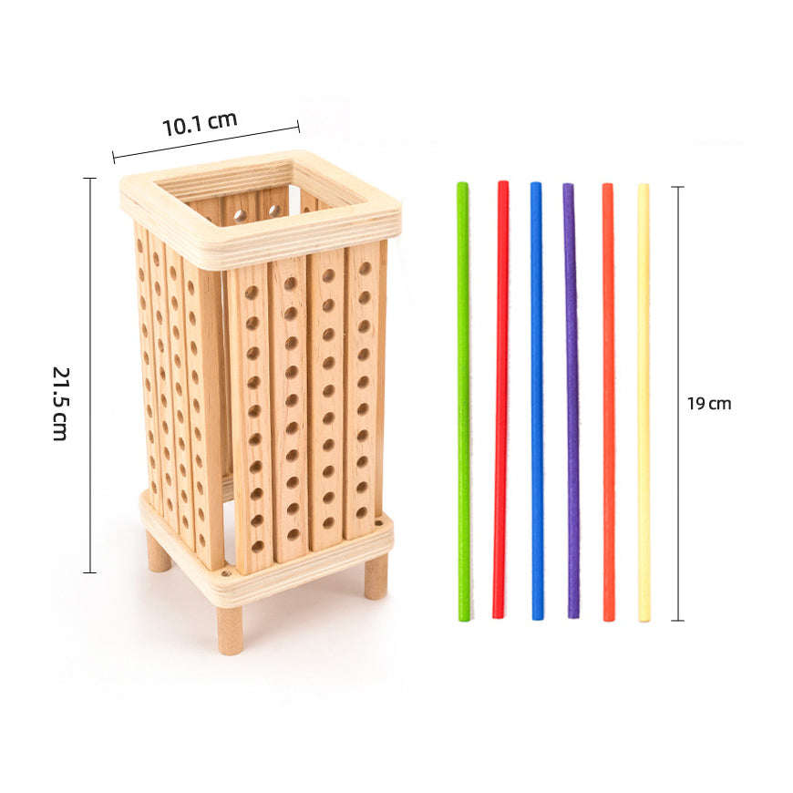 Hatwoo Colored Stick Games, Balance Stick Focus Training Multiplayer Parent-Child Interactive Board Game, Spatial Thinking Educational Toy, Christmas Halloween Gift Fun Family Party Games Blocks Set Wooden