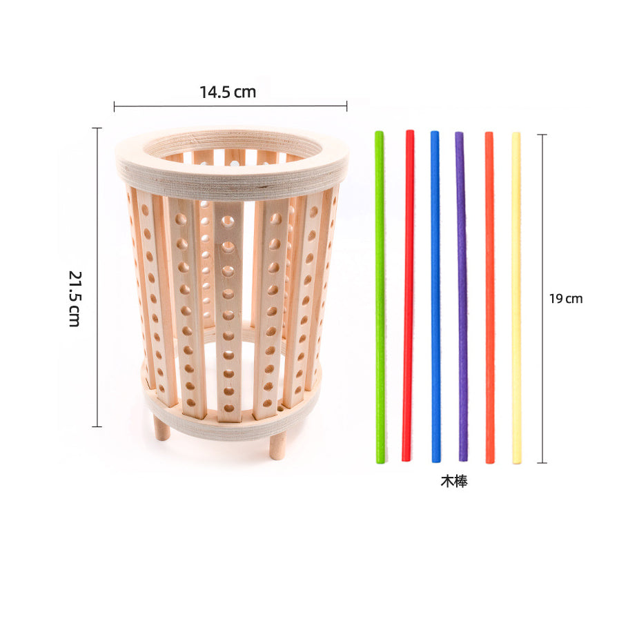 Hatwoo Colored Stick Games, Balance Stick Focus Training Multiplayer Parent-Child Interactive Board Game, Spatial Thinking Educational Toy, Christmas Halloween Gift Fun Family Party Games Blocks Set Wooden