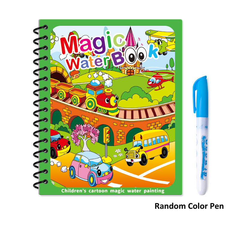Hatwoo 2 Pack  Magic Water Book With Pen (Random Color), Educational Magic Water Painting Book, Reusable Graffiti Filling Book, Christmas Gift