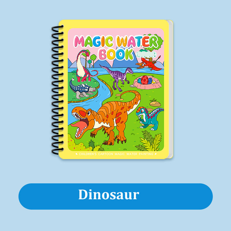 Hatwoo 2 Pack Random Style Magic Water Book With Pen (Random Color), Educational Magic Water Painting Book, Reusable Graffiti Filling Book, Christmas Gift