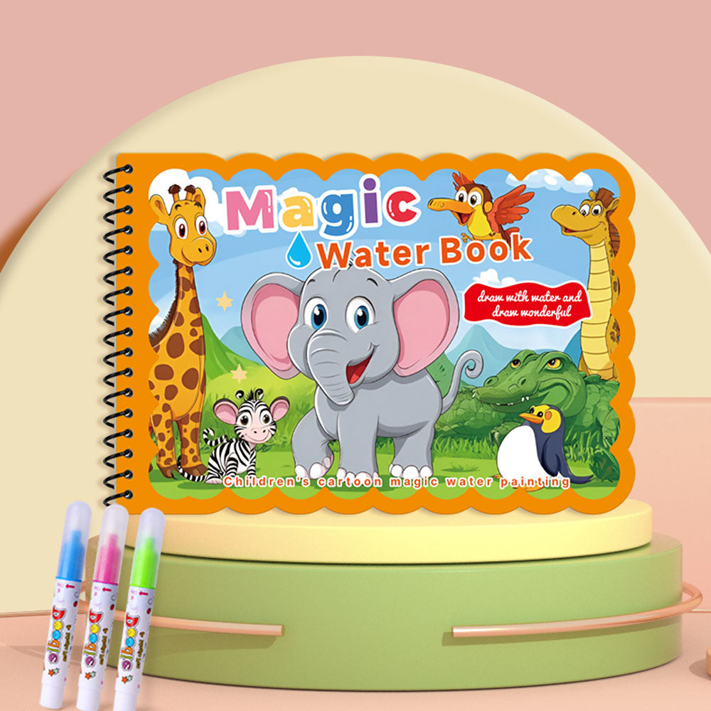 Hatwoo 4 Pack/6 Pack Water Coloring Book for Toddlers 3-5, Water Painting Drawing Book for Educational Learning Kits Gifts, Best Birthday Gifts