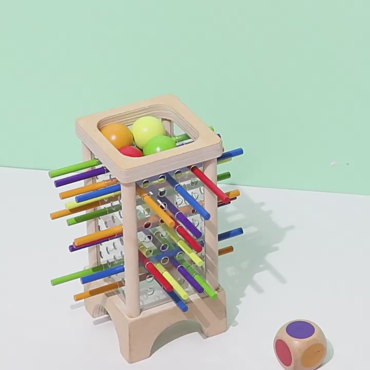 Hatwoo Square Colorful Stick Games, Balance Stick Focus Training Multiplayer Parent-Child Interactive Board Game, Spatial Thinking Educational Toy, Christmas Halloween Gift Fun Family Party Games